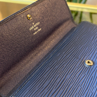 LOUIS VUITTON Vintage Sarah Wallet in Toledo Blue Epi Leather