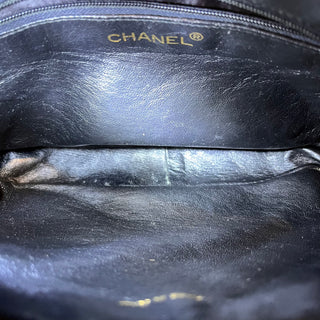 CHANEL Black Quilted Lambskin Front Pocket Tassel CC Vintage Crossbody Bag