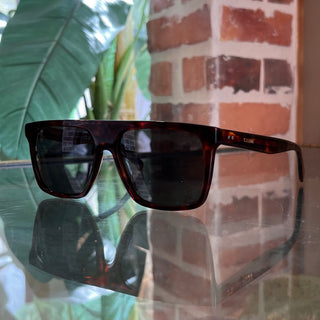CELINE CL40209L Dark Tortoise Acetate Square Oversized Sunglasses