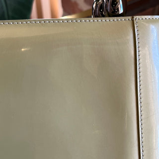 CHRISTIAN DIOR Malice Green Vintage Patent Leather Tote