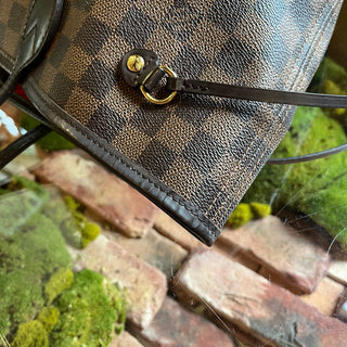 LOUIS VUITTON Neverfull MM Damier Ebene Brown Canvas Tote Bag
