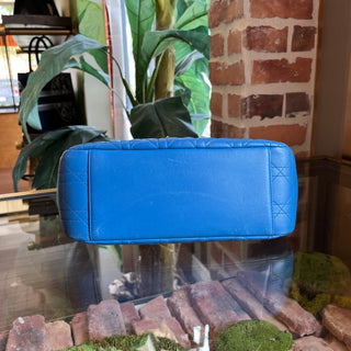 DIOR Medium Miss Dior Flap Blue Cannage Leather Shoulder Bag