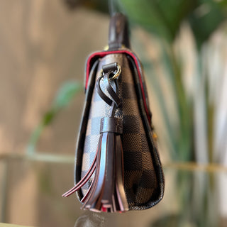 LOUIS VUITTON Croisette Damier Ebene Canvas Top Handle Bag