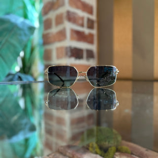 TIFFANY & CO. TF3111 6202/9S Gold Toned Metal Rectangle Sunglasses