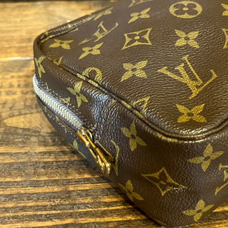 LOUIS VUITTON Vintage Trousse Brown Monogram Canvas Pochette