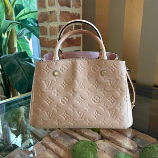 LOUIS VUITTON Pink Vernis Montaigne BB
