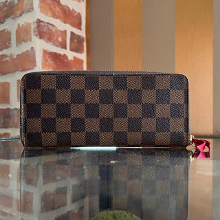 LOUIS VUITTON Damier Ebene Coated Canvas Zippy Wallet