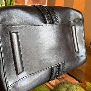 GIVENCHY Antigona Medium Black Leather Zippered Tote Bag