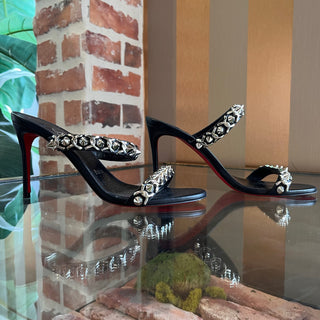 LOUBOUTIN Black Leather Stud Heels SZ 36 (US 6)