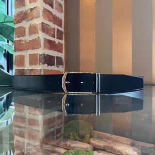 LOUIS VUITTON Damier Black Leather Reversible Belt SZ 120/48
