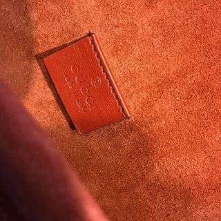 GUCCI Beige GG Red Suede Dionysus Shoulder Bag Small