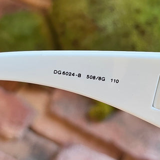DOLCE&GABBANA DG 6024-B White Acetate Oversized Sunglasses