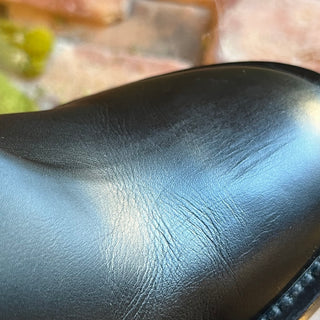 FERRAGAMO Black Leather Mid Calf  Gancini Boots SZ 10