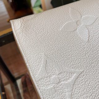 LOUIS VUITTON OnTheGo MM Beige Empriente Giant Monogram Leather Tote