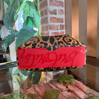 CHRISTIAN LOUBOUTIN Cabarock Small Leopard Print Calfskin Spiked Tote