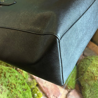 TORY BURCH Black Robinson Saffiano Tote