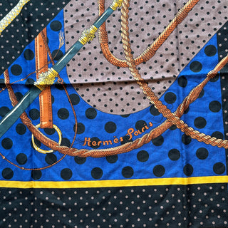 HERMES Clic Clac À Pois GM 140 Cashmere Silk Shawl