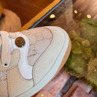 GUCCI Screener GG Monogram Web Stripe Sneakers SZ41(11US)