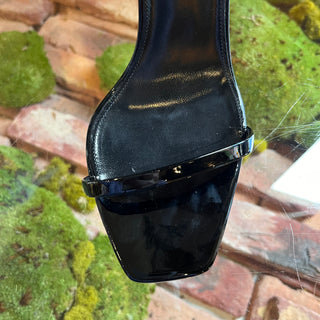 SAINT LAURENT Opyum YSL Black Patent Leather Heels SZ 41 (US 11)