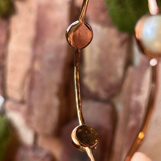 IPPOLITA Sterling Silver Rose Gold 5 Pearls Bangle