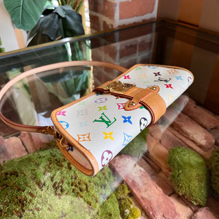 LOUIS VUITTON Shirley White Multicolor Murakami Shoulder Bag