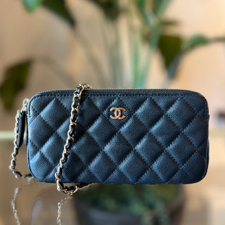 CHANEL Double Zip Clutch