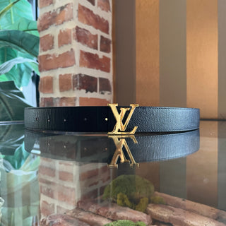 LOUIS VUITTON LV Initiales Reversible Coated Canvas Belt SZ 95/38