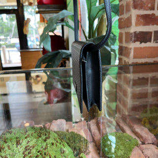 GUCCI Black Microguccissima Leather Crossbody