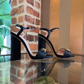 GUCCI Horsebit Black Leather Heels SZ 37 (US 7)