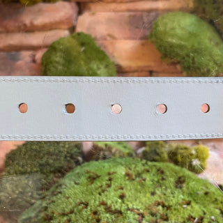 LOUIS VUITTON White/Grey Leather Damier Checkered Reversible Belt SZ 100/40