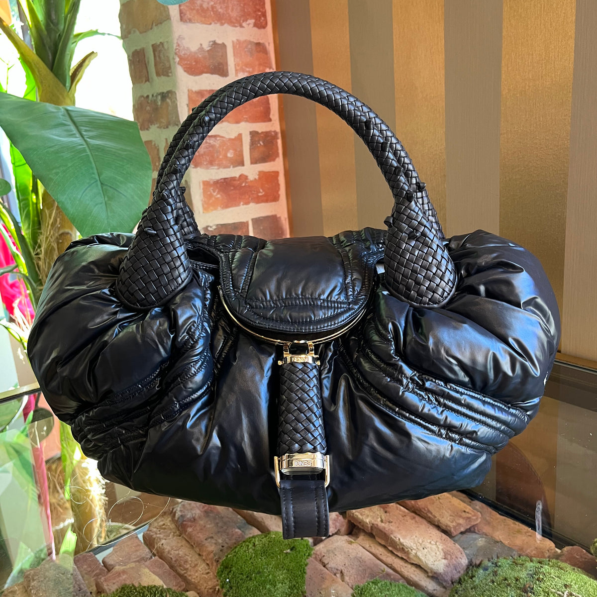 FENDI Black Moncler Puffer Spy Bag - The Purse Ladies