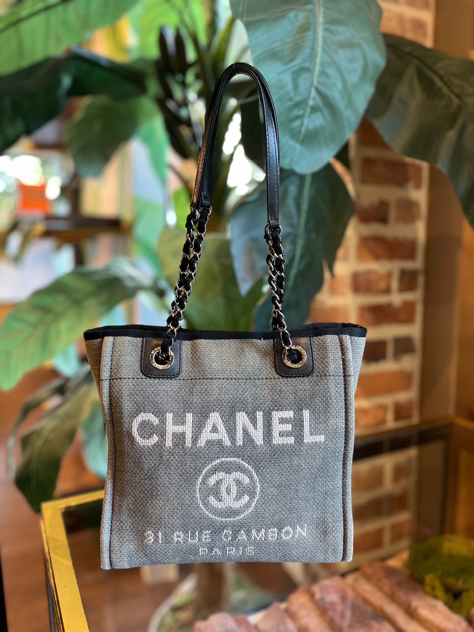 Chanel Coco Lips and Heart Vinyl Tote
