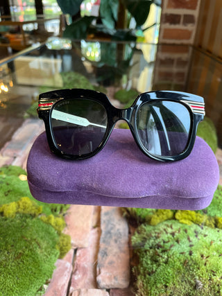 GUCCI Black GG0281S Striped GG Logo Sunglasses