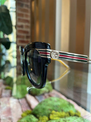 GUCCI Black GG0281S Striped GG Logo Sunglasses