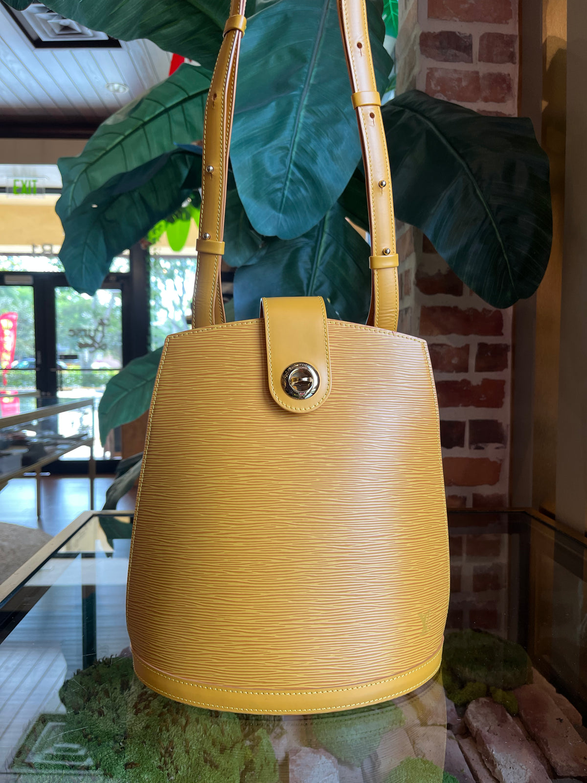 LOUIS VUITTON Yellow Epi Leather Cluny Shoulder Bag - The Purse Ladies