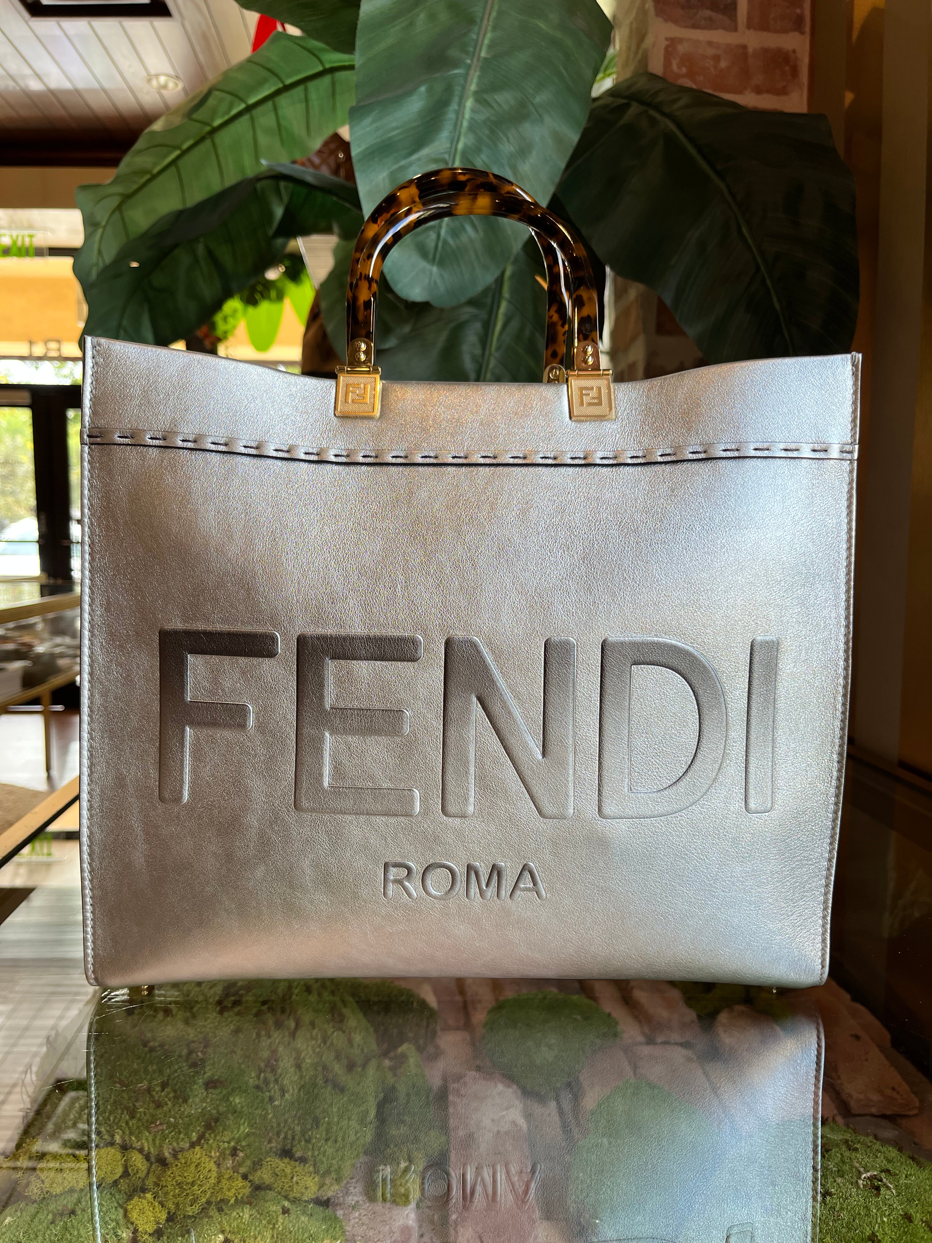 Fendi Sunshine Medium Leather Green