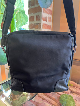 GUCCI Nylon GG Web Black Messenger