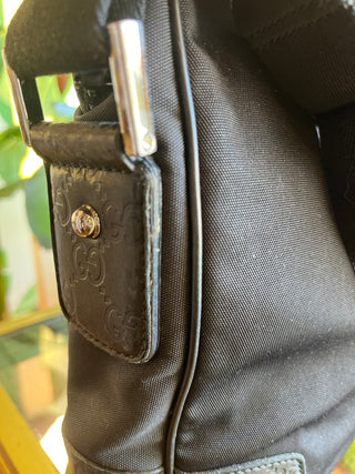 GUCCI Nylon GG Web Black Messenger