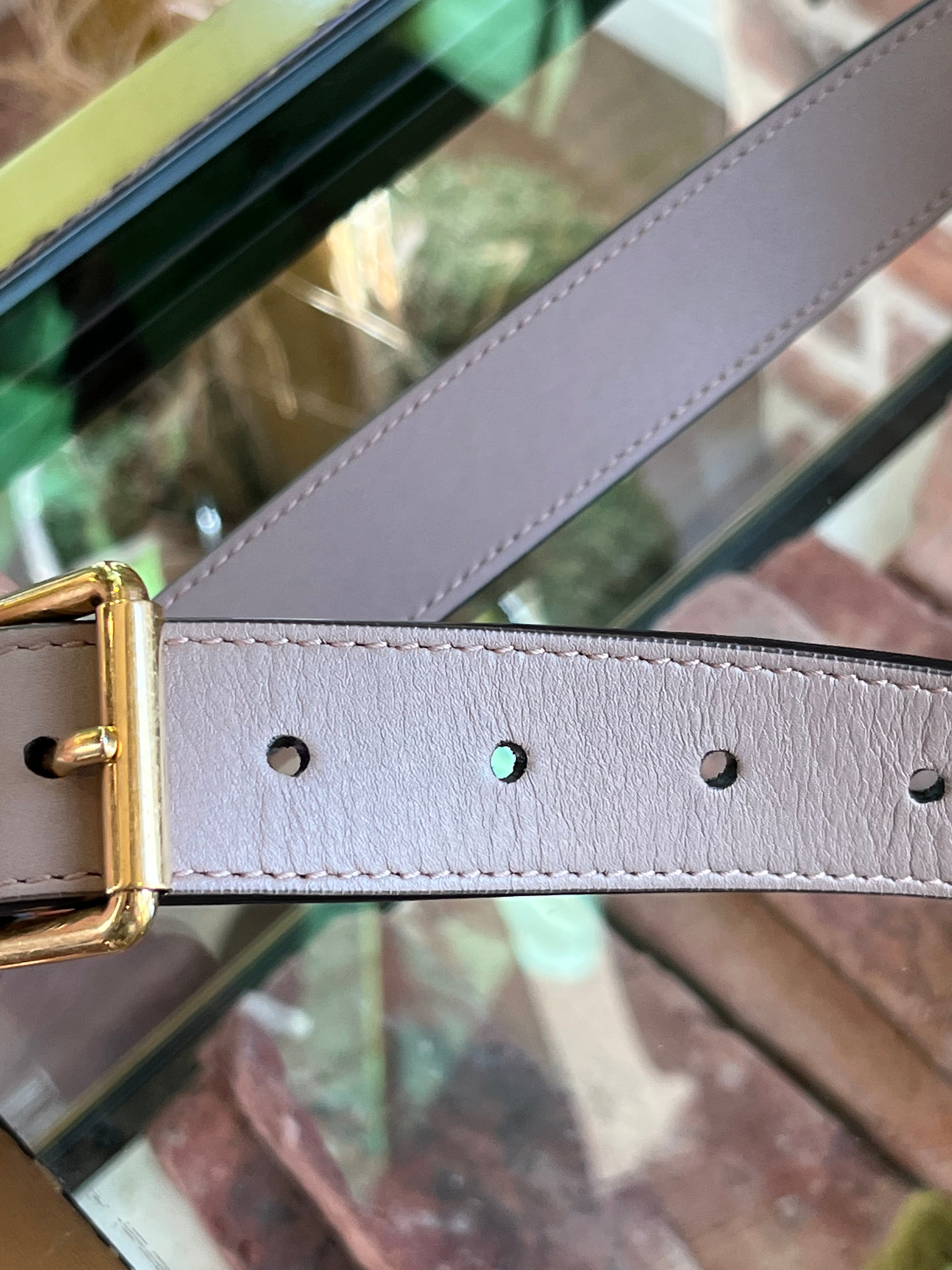 Gucci Pink Metallic GG Marmont Belt Bag