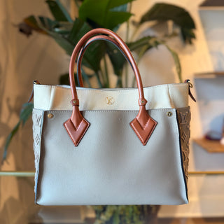 LOUIS VUITTON On My Side MM Monogram Tuffetage Leather Tote Bag