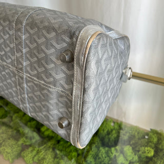 GOYARD Silver Coated Canvas Croisier Duffle Bag