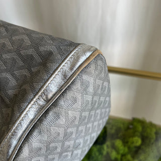 GOYARD Silver Coated Canvas Croisier Duffle Bag