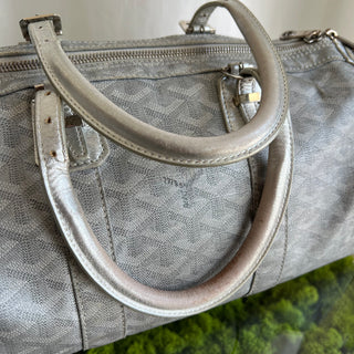 GOYARD Silver Coated Canvas Croisier Duffle Bag