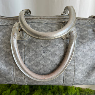 GOYARD Silver Coated Canvas Croisier Duffle Bag