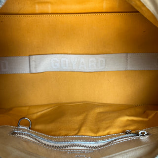 GOYARD Silver Coated Canvas Chevron Croisiere 35 Duffle