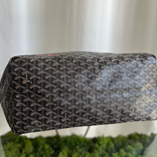 GOYARD Black/Tan Goyardine Saint Louis GM Tote