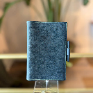 HERMES Blue Jean Epsom Leather Vision Agenda Cover