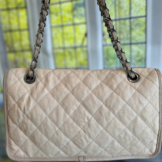 CHANEL Beige French Riviera Flap Bag