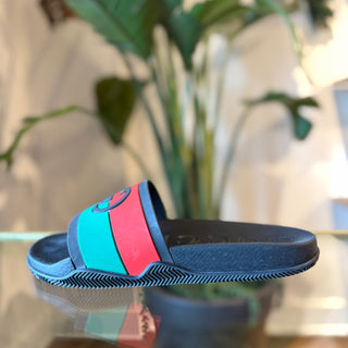 GUCCI Agrado GG Rubber Slide Sandals 10