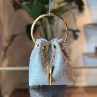 JIMMY CHOO Bon Bon Bucket Bag Champaign
